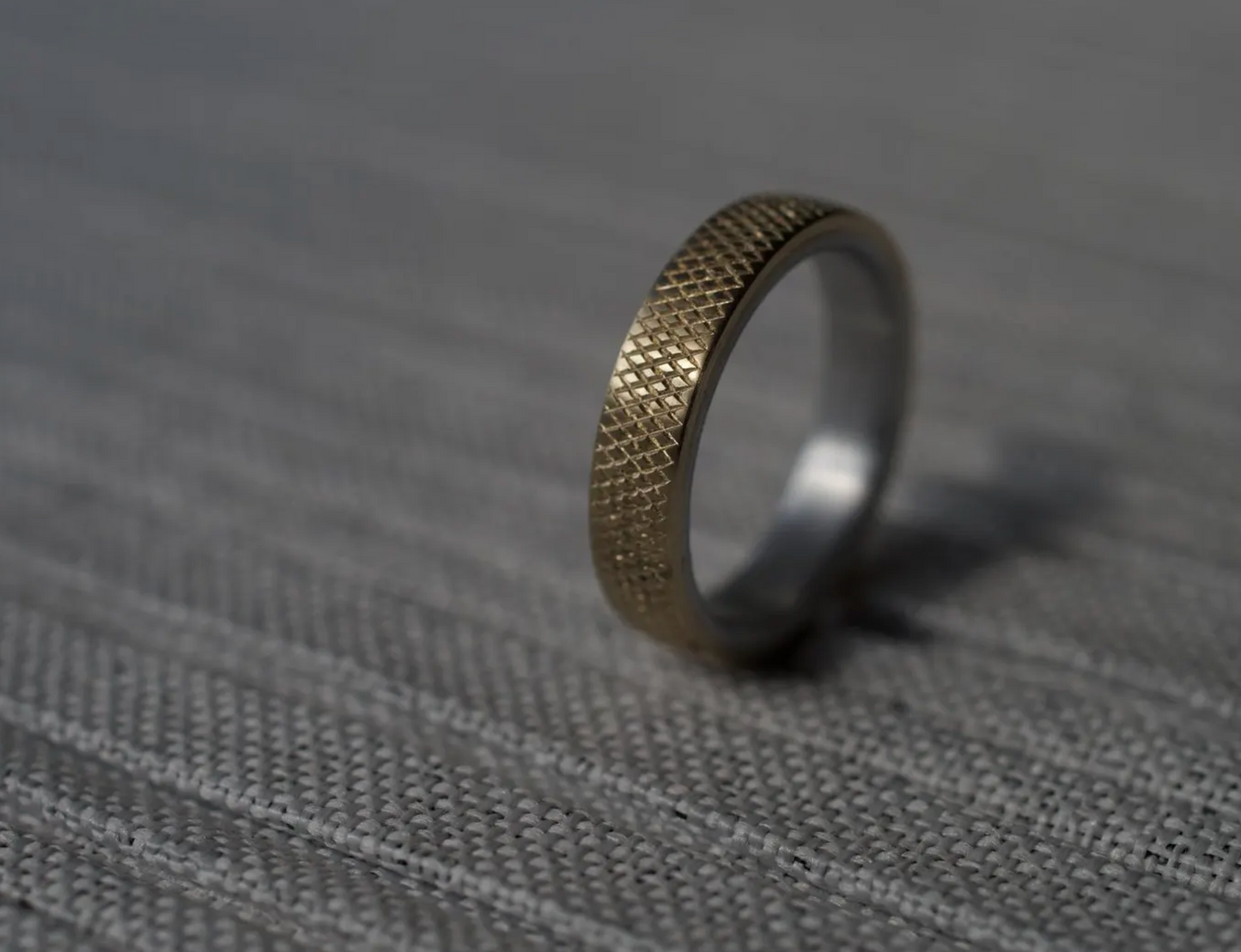 Thin sanded knurled brass over aluminium