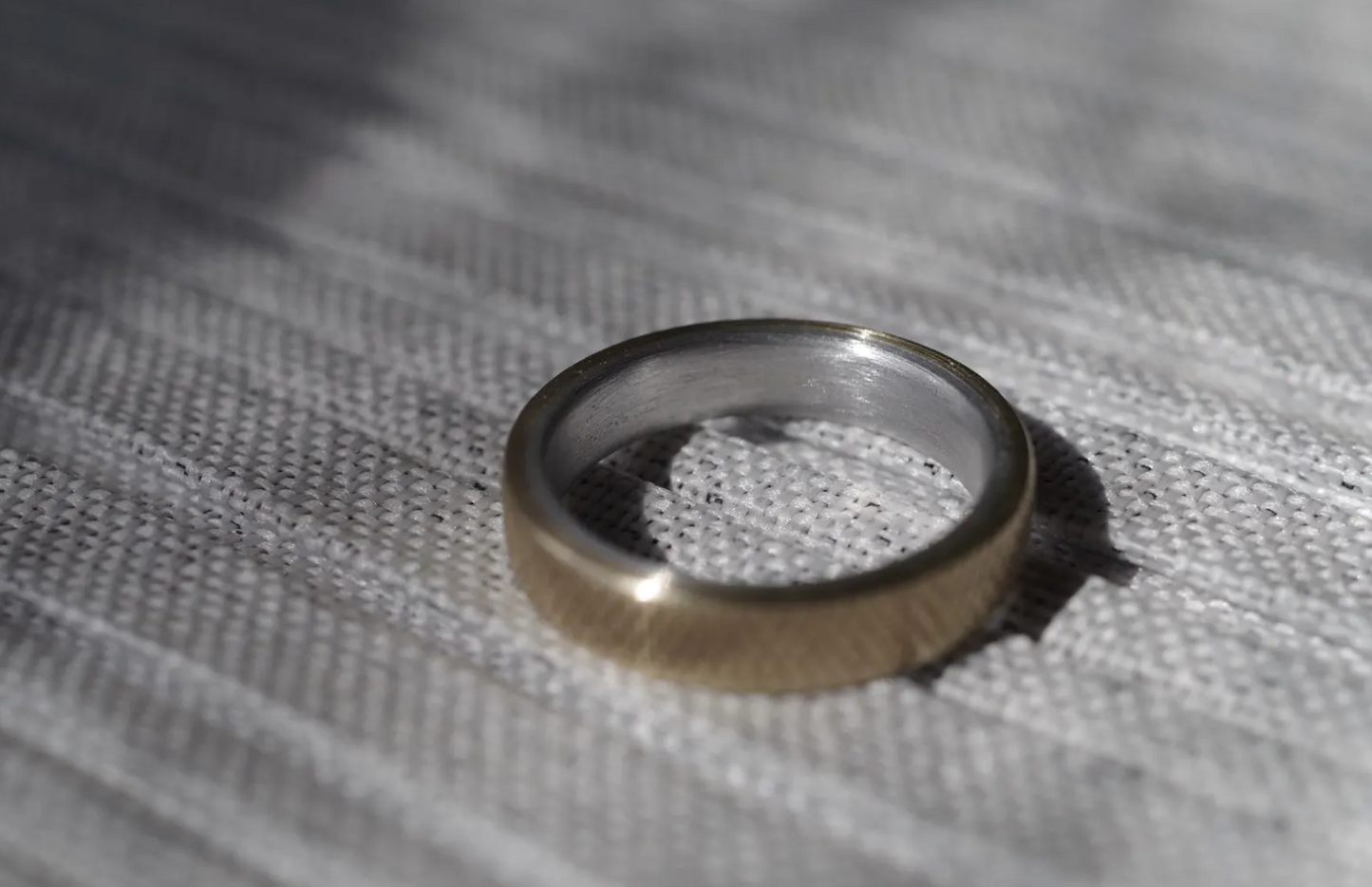 Thin sanded knurled brass over aluminium